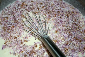 Lilac ice cream base