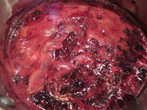 Simmering Blueberry Syrup 