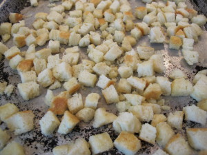 Buttermilk Buscuit Croutons Before Baking