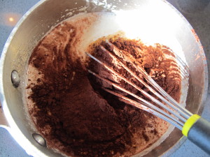 Chocolate, Cinnamon, Cayenne ice cream base